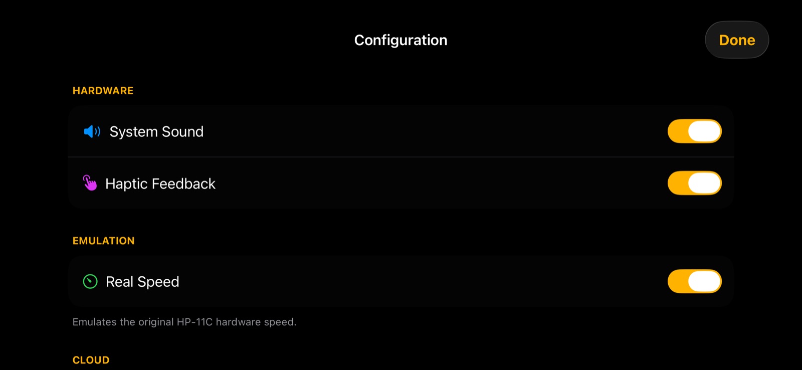 MY11C configuration on iPhone