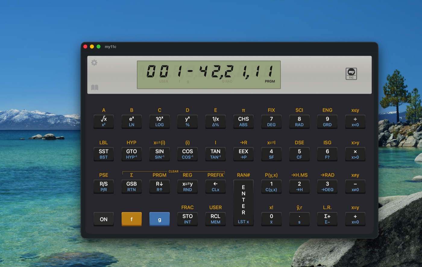 MY11C program listing on macOS