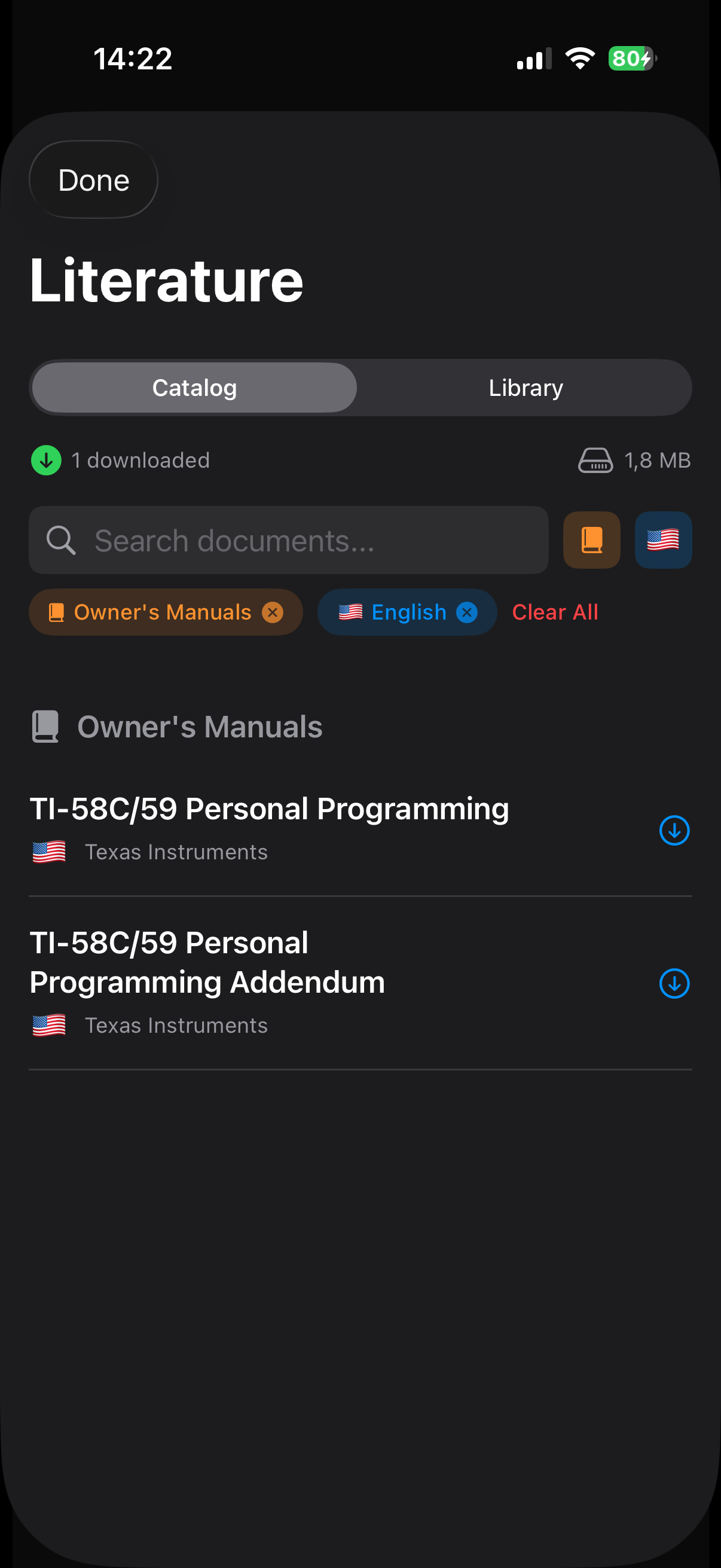 MY59 on iOS
